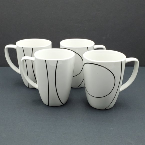 Corelle Dining Corelle Coordinates Simple Lines Porcelain Mugs